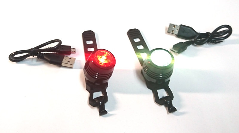 Lampki Rowerowe LED przód i tył - USB